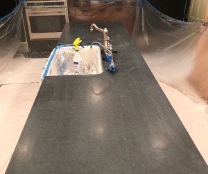 Etched mark removal (Limestone countertop)