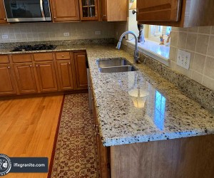 Granite kitchen restoration- Deep clean, buff and seal
