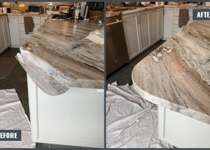 Marble countertop restoration