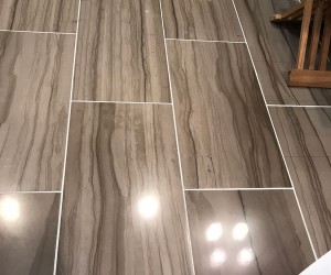 Marble floor etched mark removal