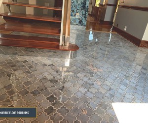 Marble floor polishing