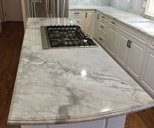 Marble kitchen honing and polishing