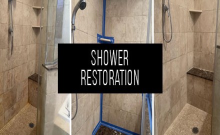 Shower restoration: shower cleaning, shower caulking, shower surround