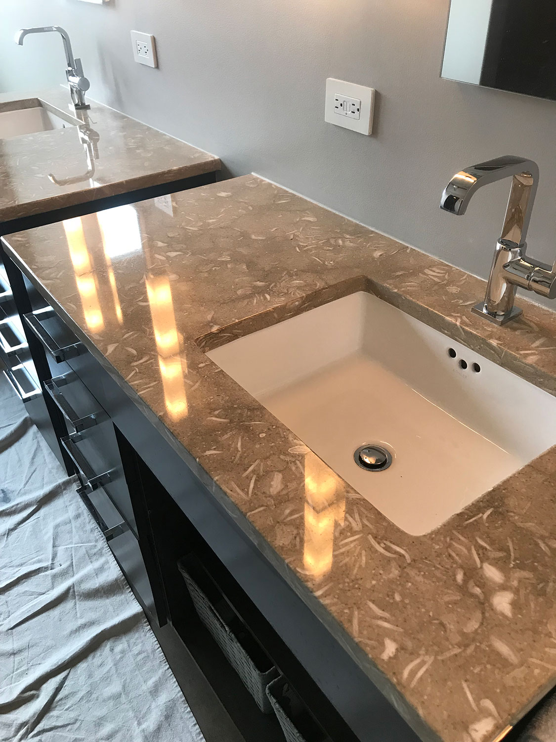Marble Vanity Top Scratch Removal And Restoration