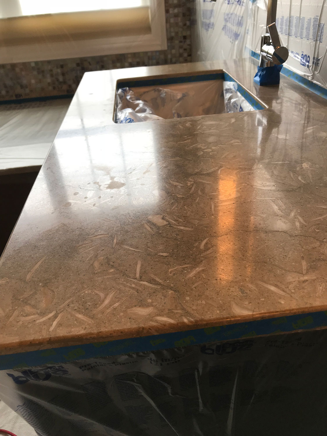 Marble Vanity Top Scratch Removal And Restoration
