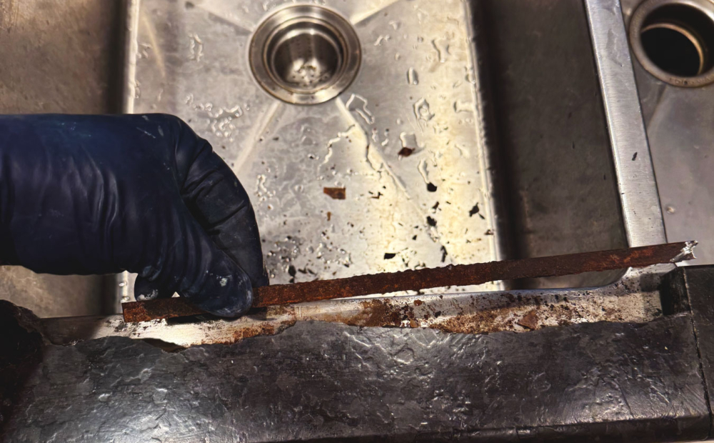 Broken granite countertop repair in Glenview