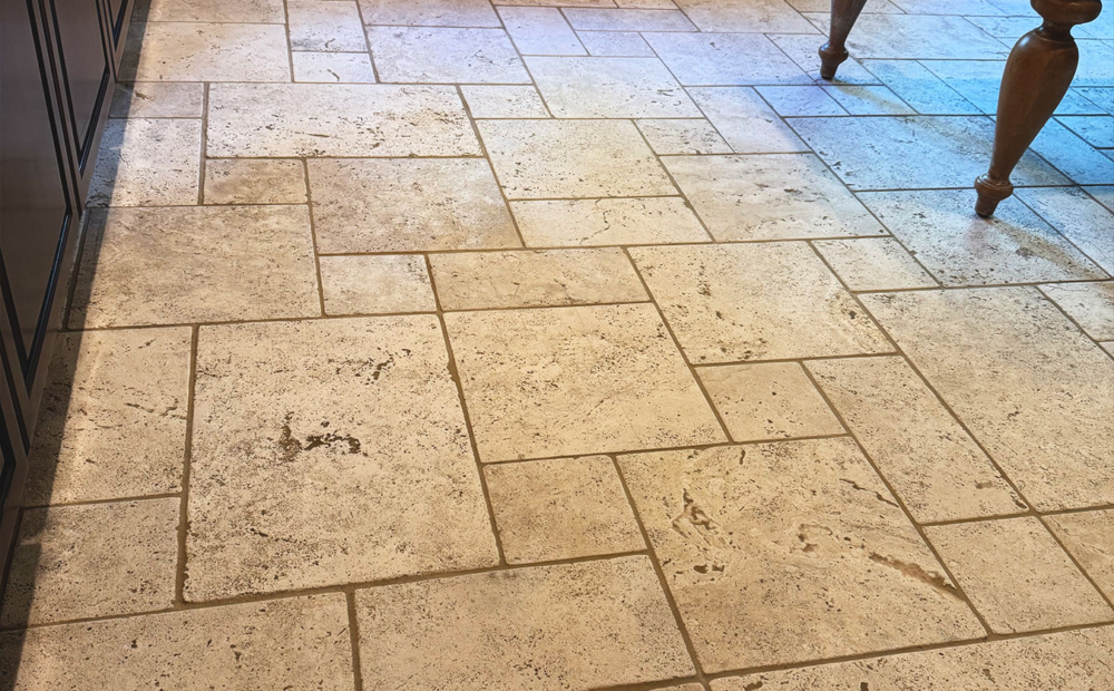 Rough Finish Travertine Floor Restoration